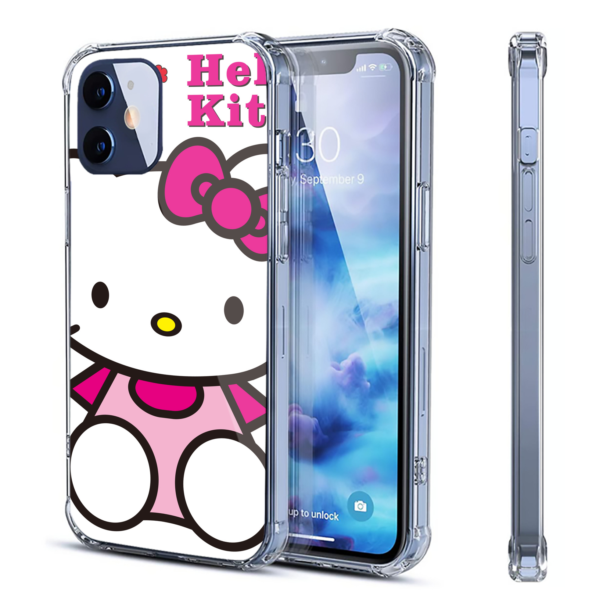 （画像用） Hello Kitty ハローキティ 【iPhone 12シリーズ対応】透明スマホケース（クリアソフトケース）
